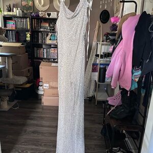 Baltic Born Silver Sequin pantsuit